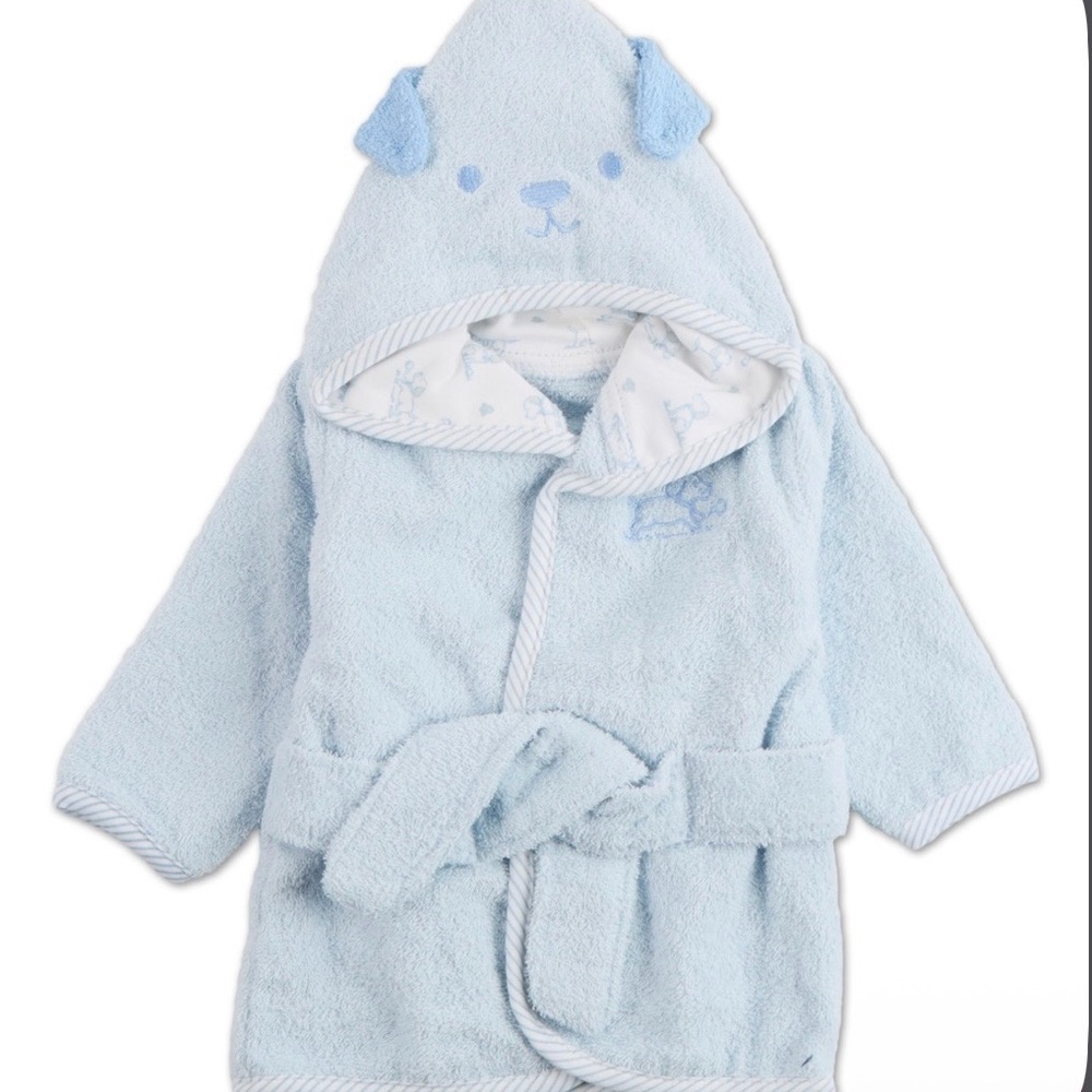 Cozy Blue Hooded Kids Robe NWT